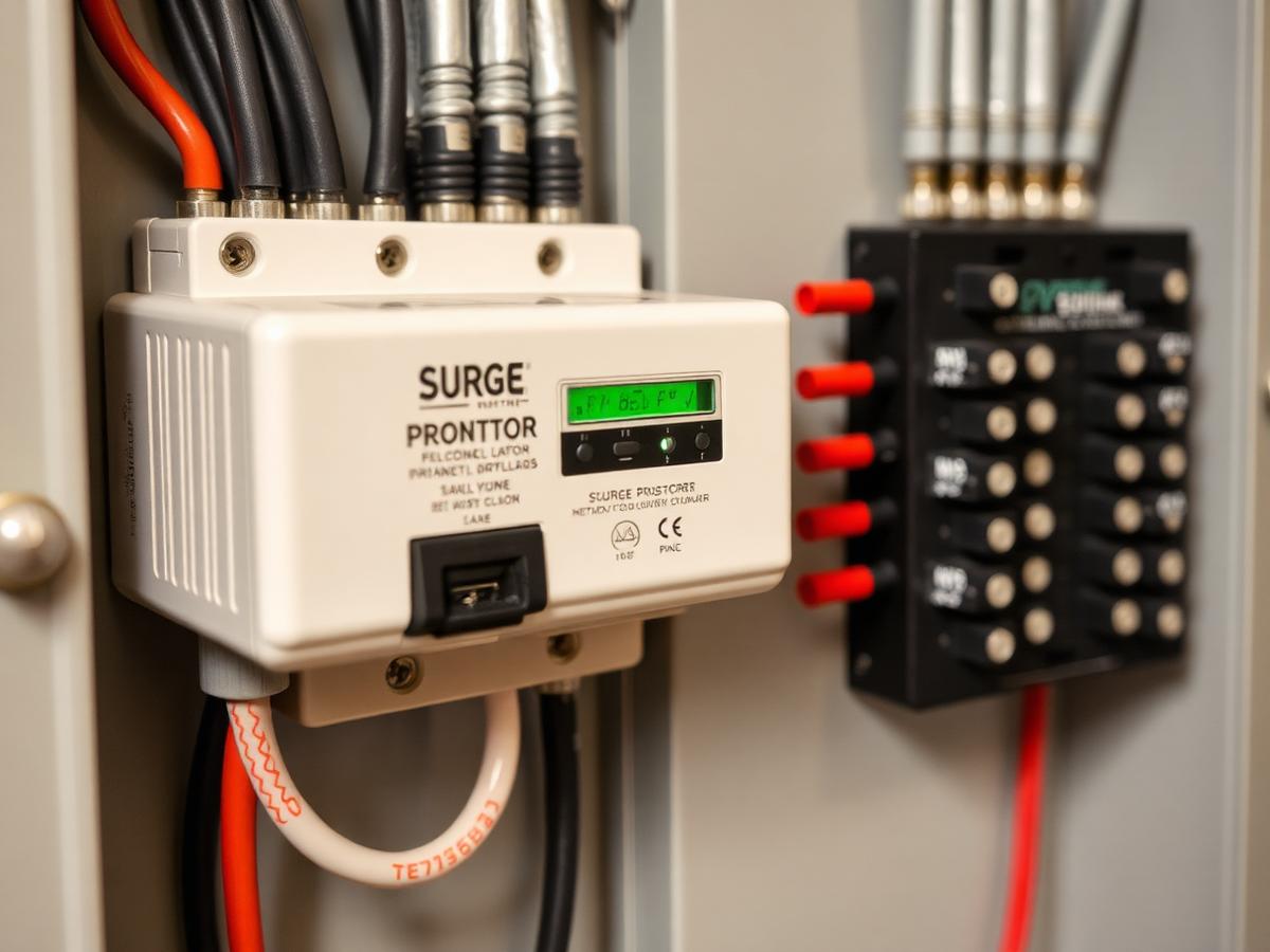 Type 2 surge protection + AV rack